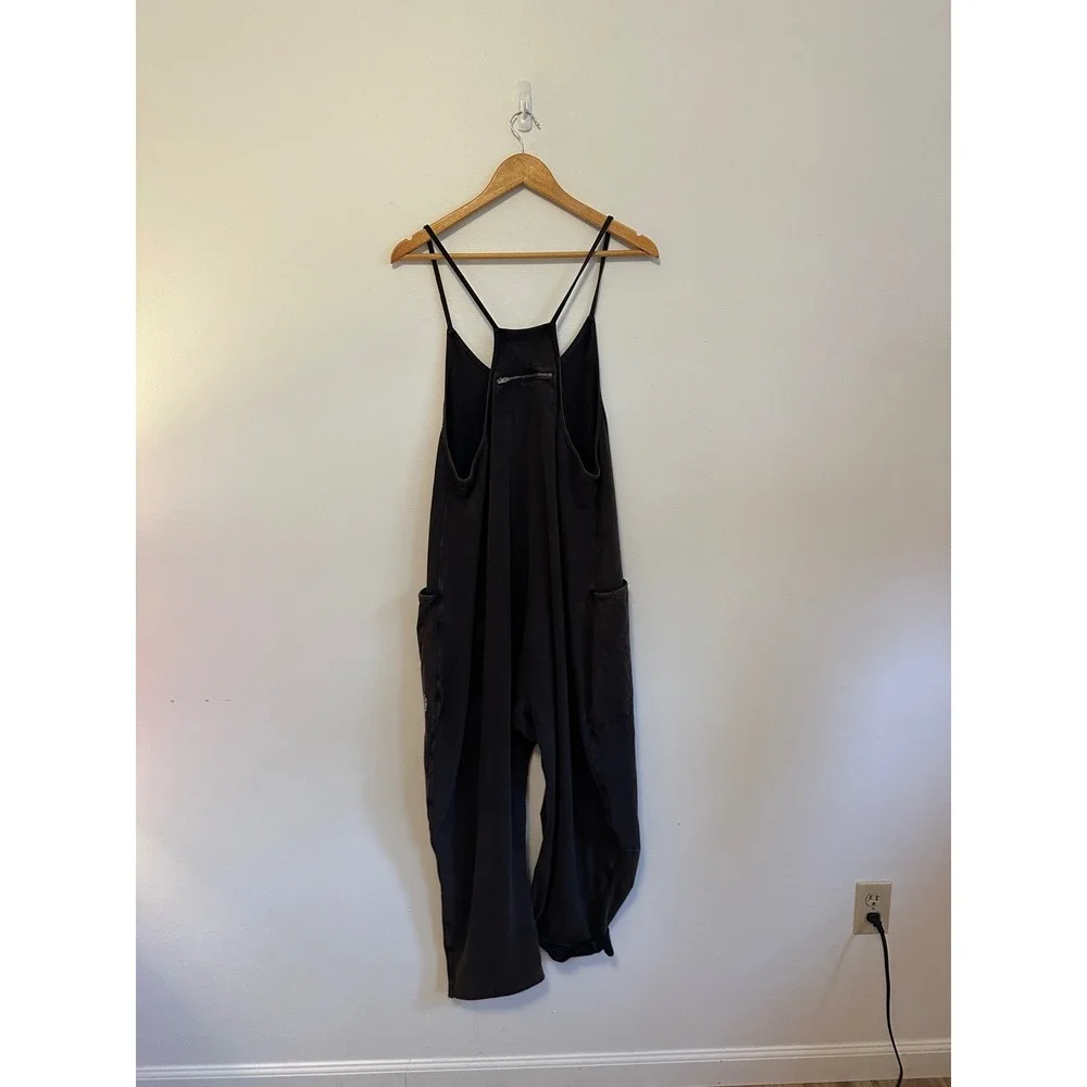 Free People x FP Movement Hot Shot Onesie in Washed Black | Size Large